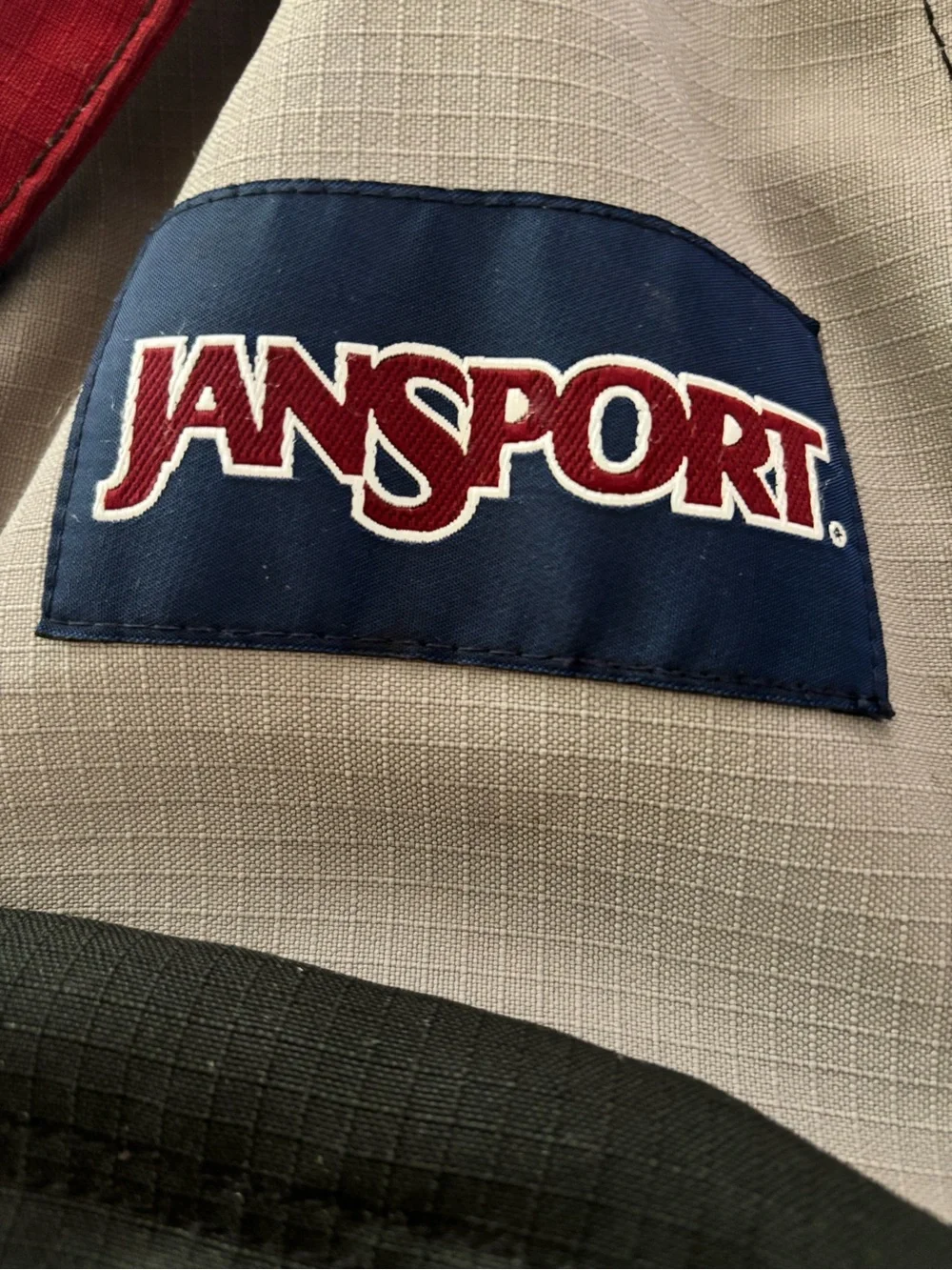 Vintage 90s JanSport Sling Backpack Y2K Single Strap Crossbody Black Red Tan